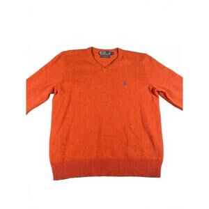 Polo by Ralph Lauren Men's Large Lambs Wool V-Neck Pullover Sweater NWOT